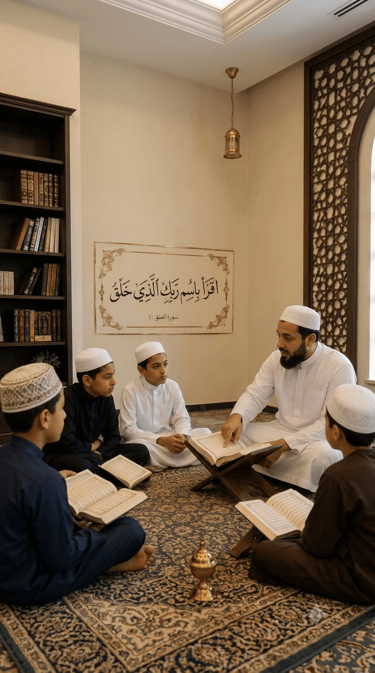 Students learning Quran